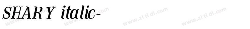 SHARY italic字体转换